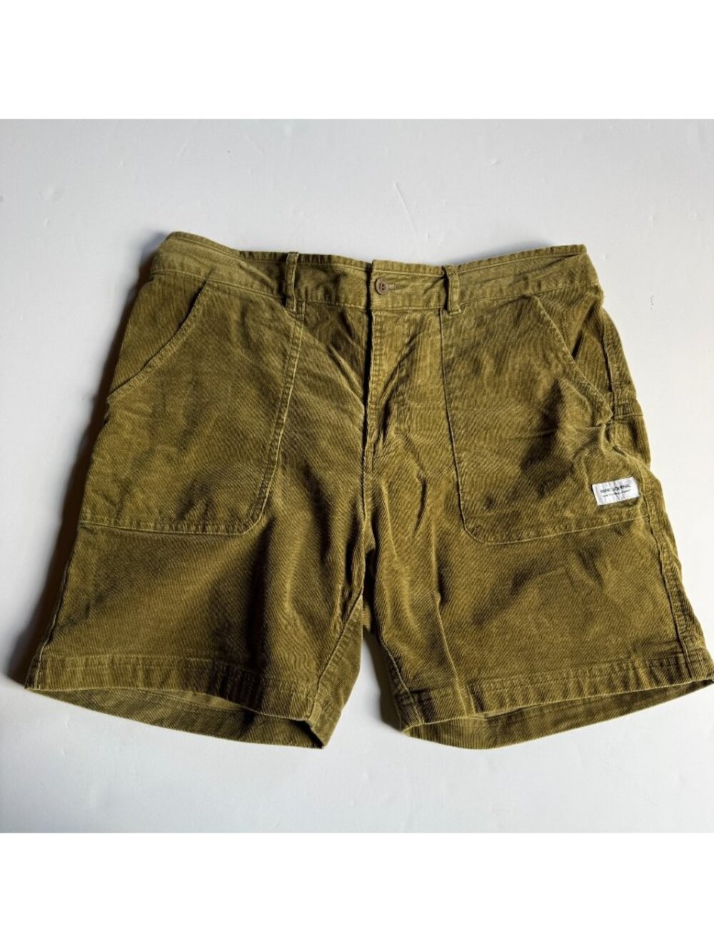 Banks Journal Olive Green Corduroy Utility Shorts - Men's 34 Waist
